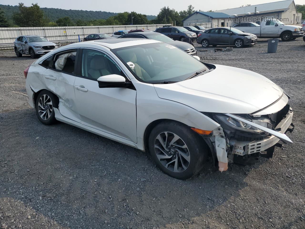 2016 Honda Civic Ex White vin: 19XFC2F73GE243420