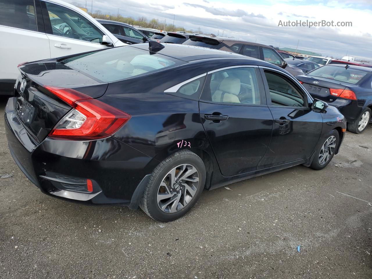 2017 Honda Civic Ex Black vin: 19XFC2F73HE002166