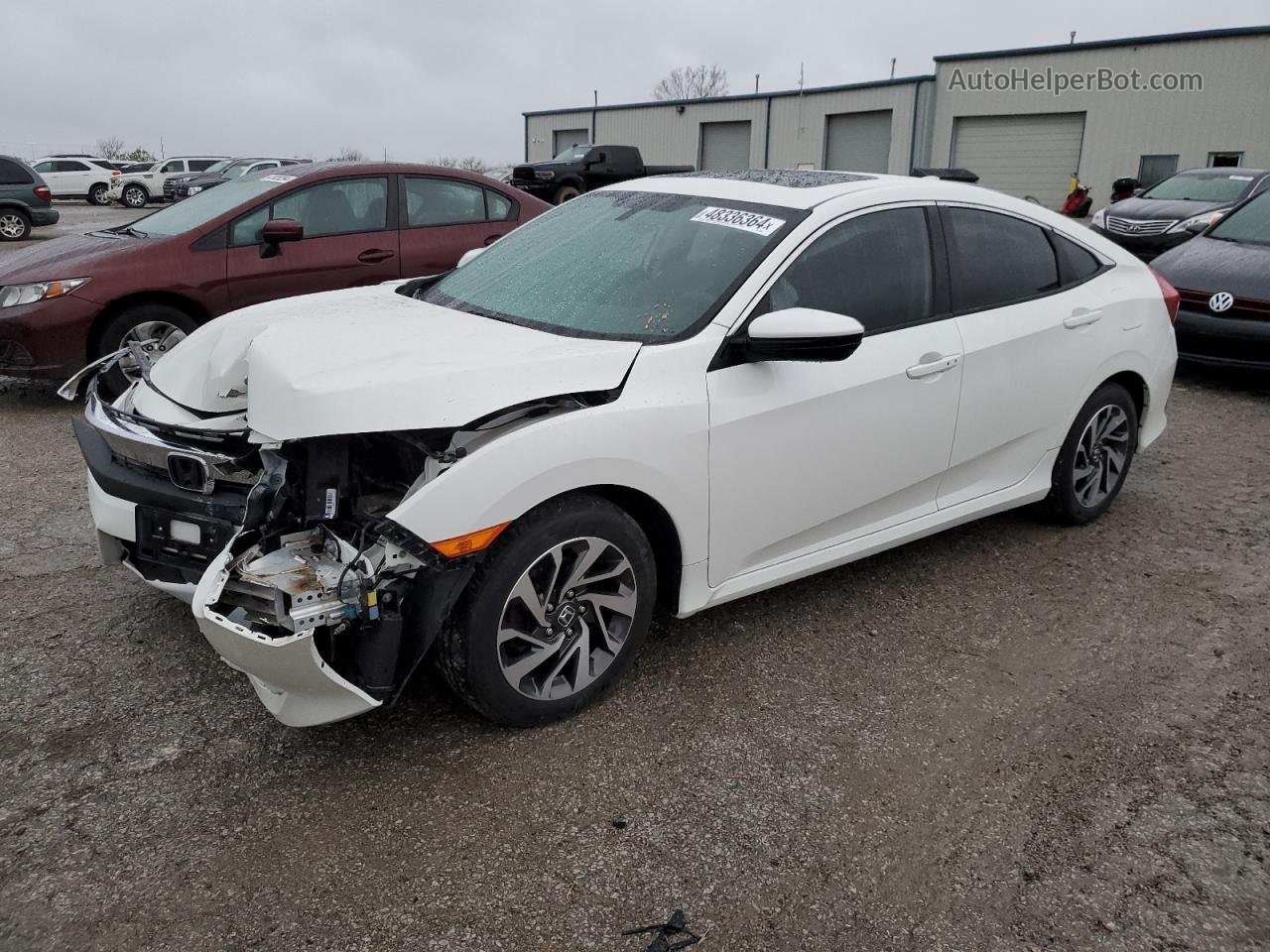 2017 Honda Civic Ex White vin: 19XFC2F73HE210340