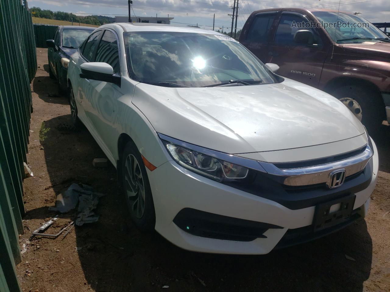 2016 Honda Civic Ex Белый vin: 19XFC2F74GE001820