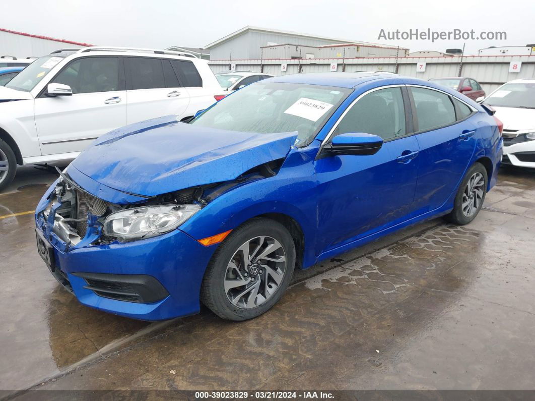 2017 Honda Civic Ex Blue vin: 19XFC2F74HE080407