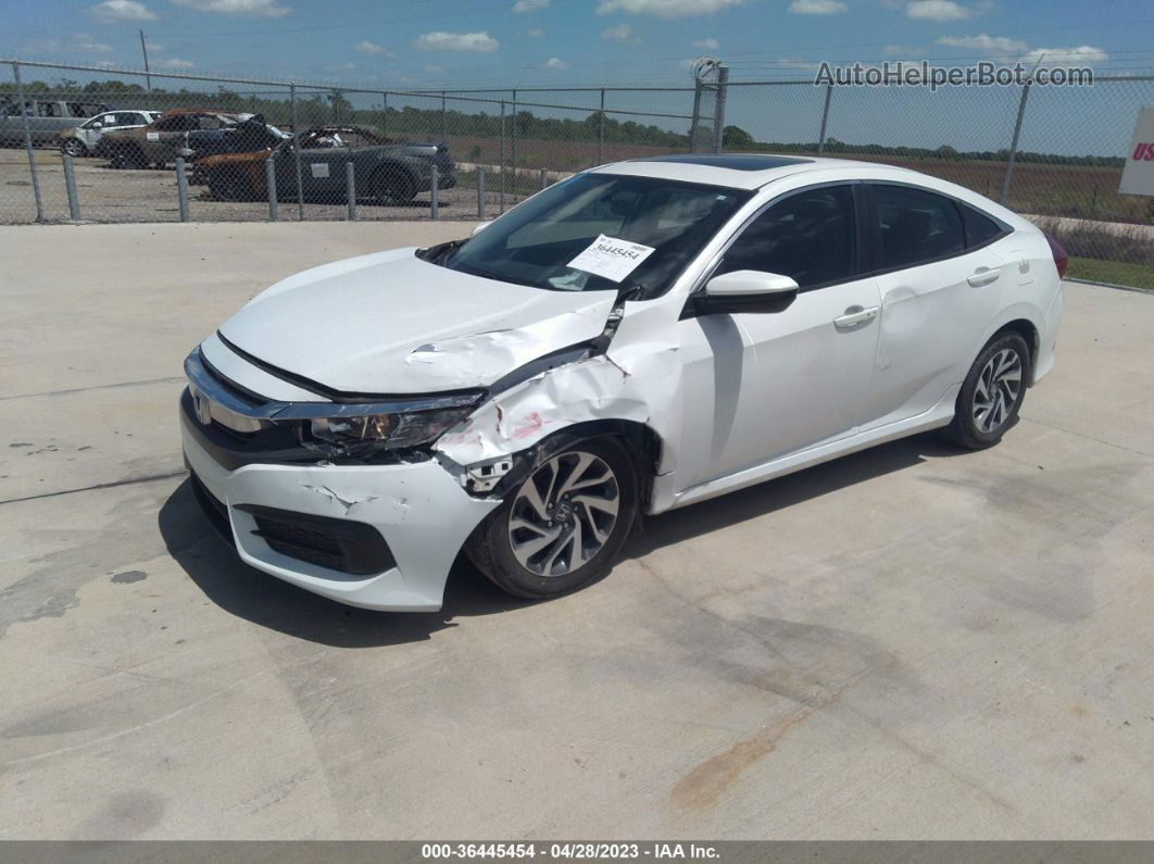 2016 Honda Civic Sedan Ex White vin: 19XFC2F75GE056860