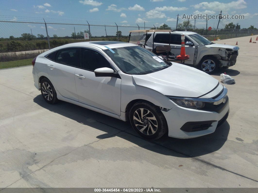 2016 Honda Civic Sedan Ex White vin: 19XFC2F75GE056860