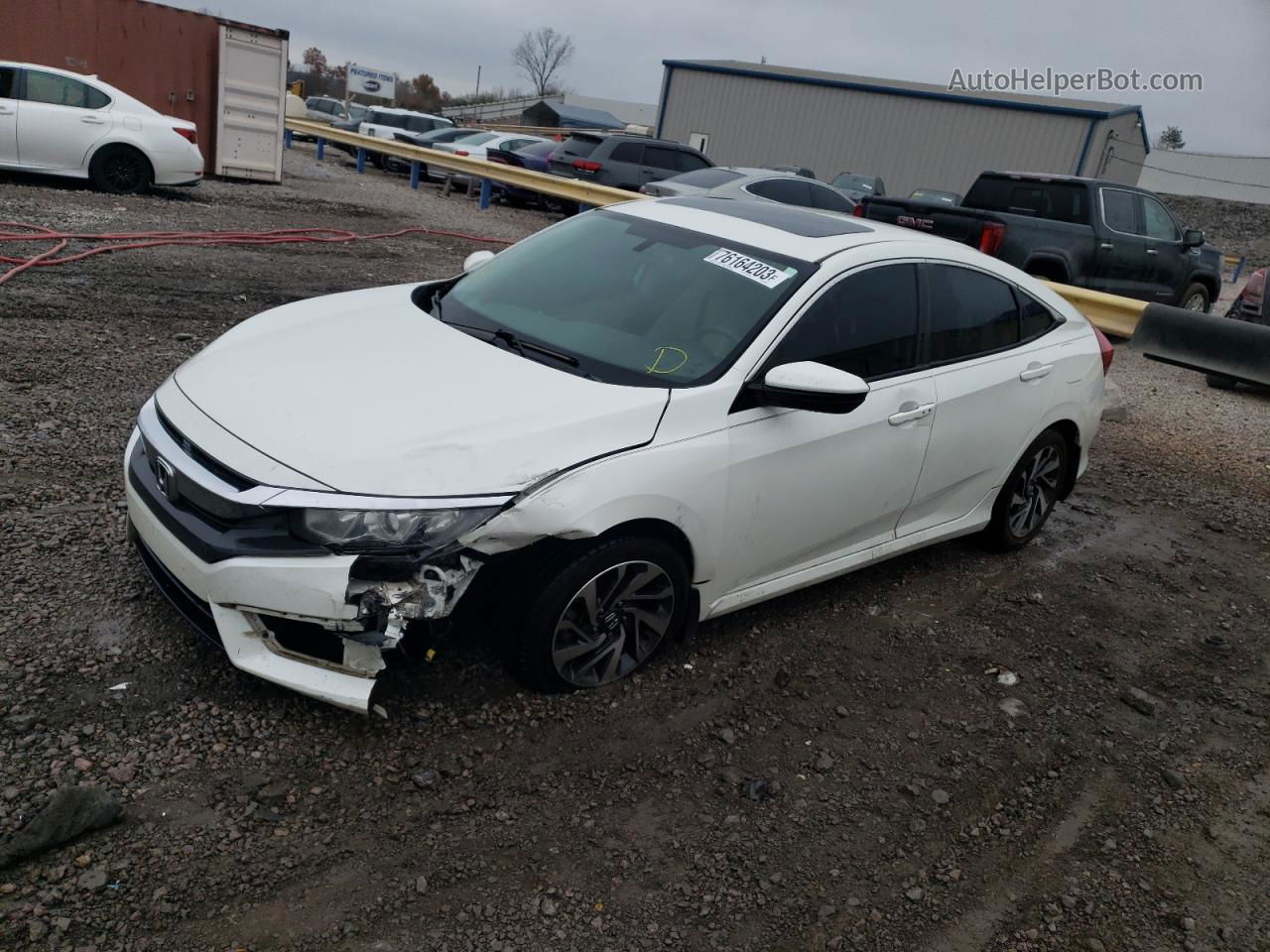 2016 Honda Civic Ex White vin: 19XFC2F76GE075031