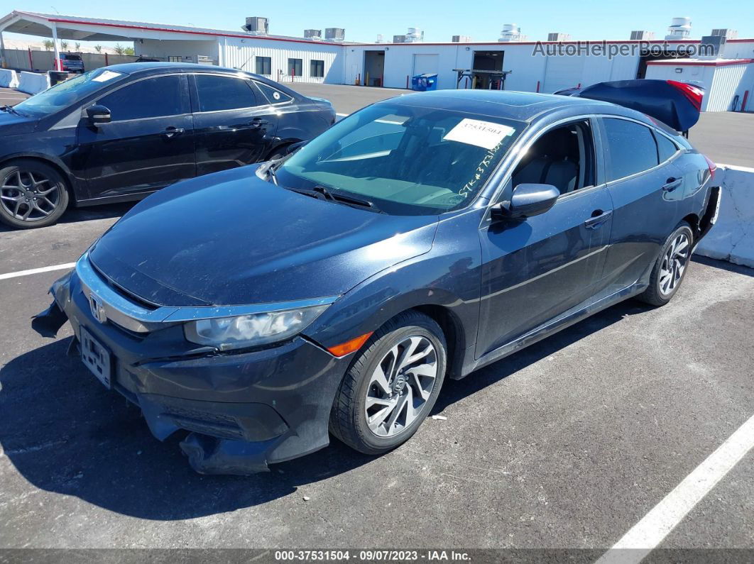 2017 Honda Civic Sedan Ex Blue vin: 19XFC2F76HE039390