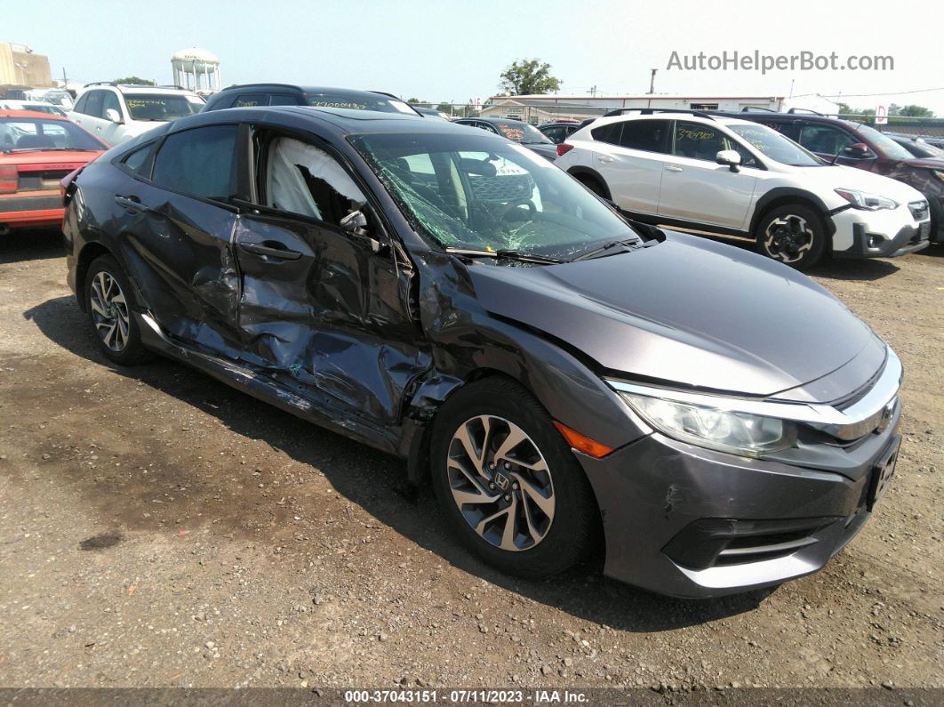 2016 Honda Civic Sedan Ex Gray vin: 19XFC2F77GE210422