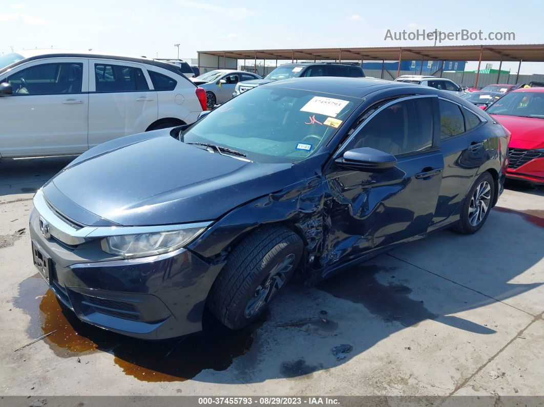 2017 Honda Civic Sedan Ex Blue vin: 19XFC2F77HE015213