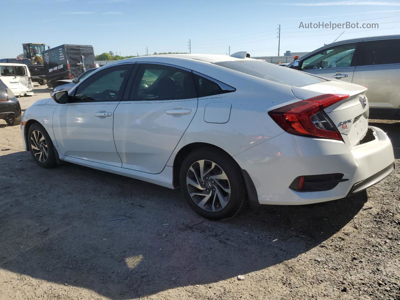 2017 Honda Civic Ex White vin: 19XFC2F77HE072575