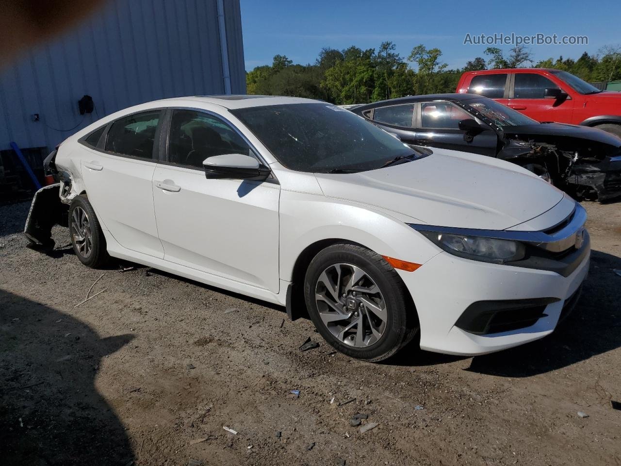 2017 Honda Civic Ex White vin: 19XFC2F77HE072575