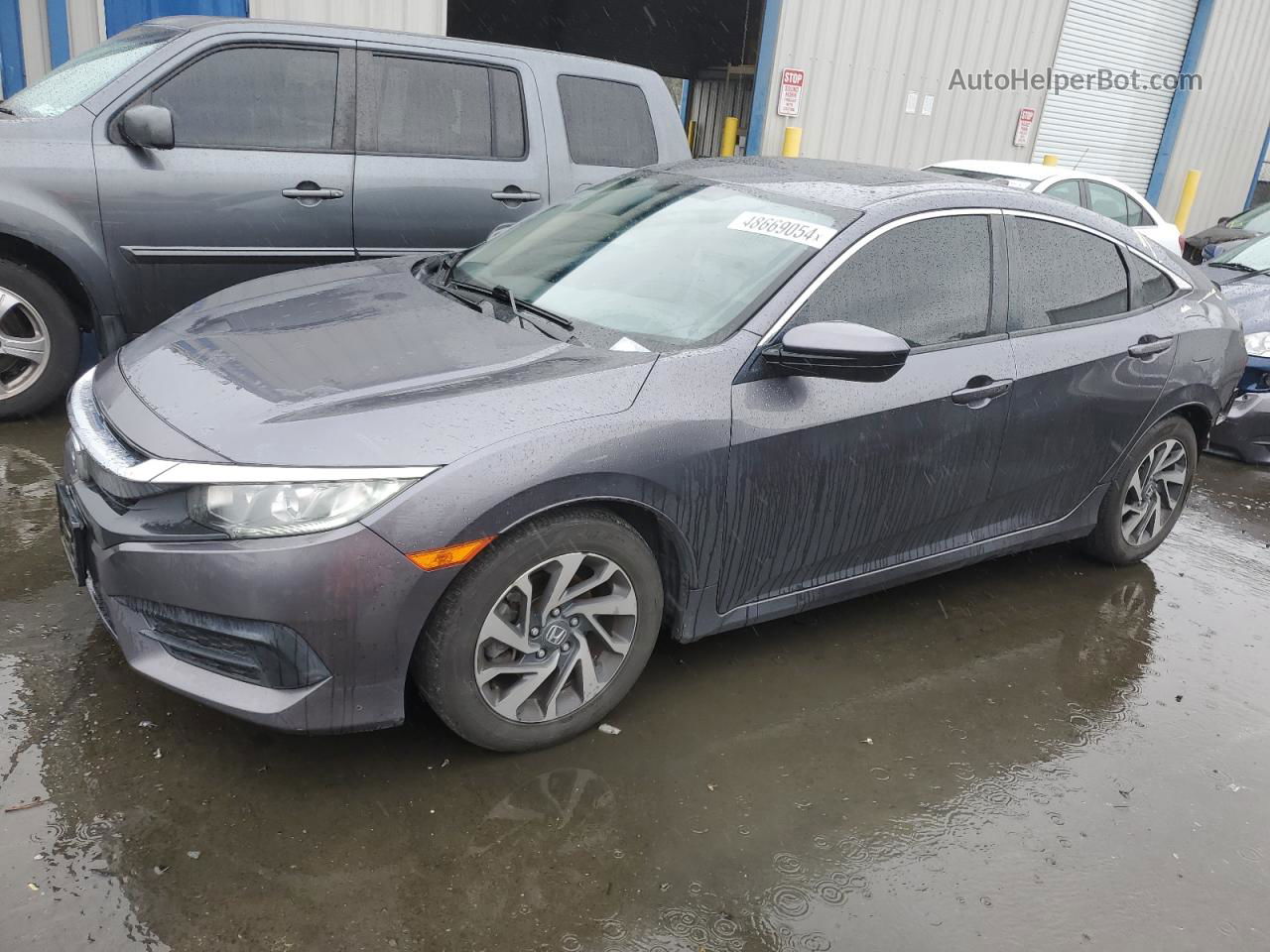 2017 Honda Civic Ex Gray vin: 19XFC2F78HE202718