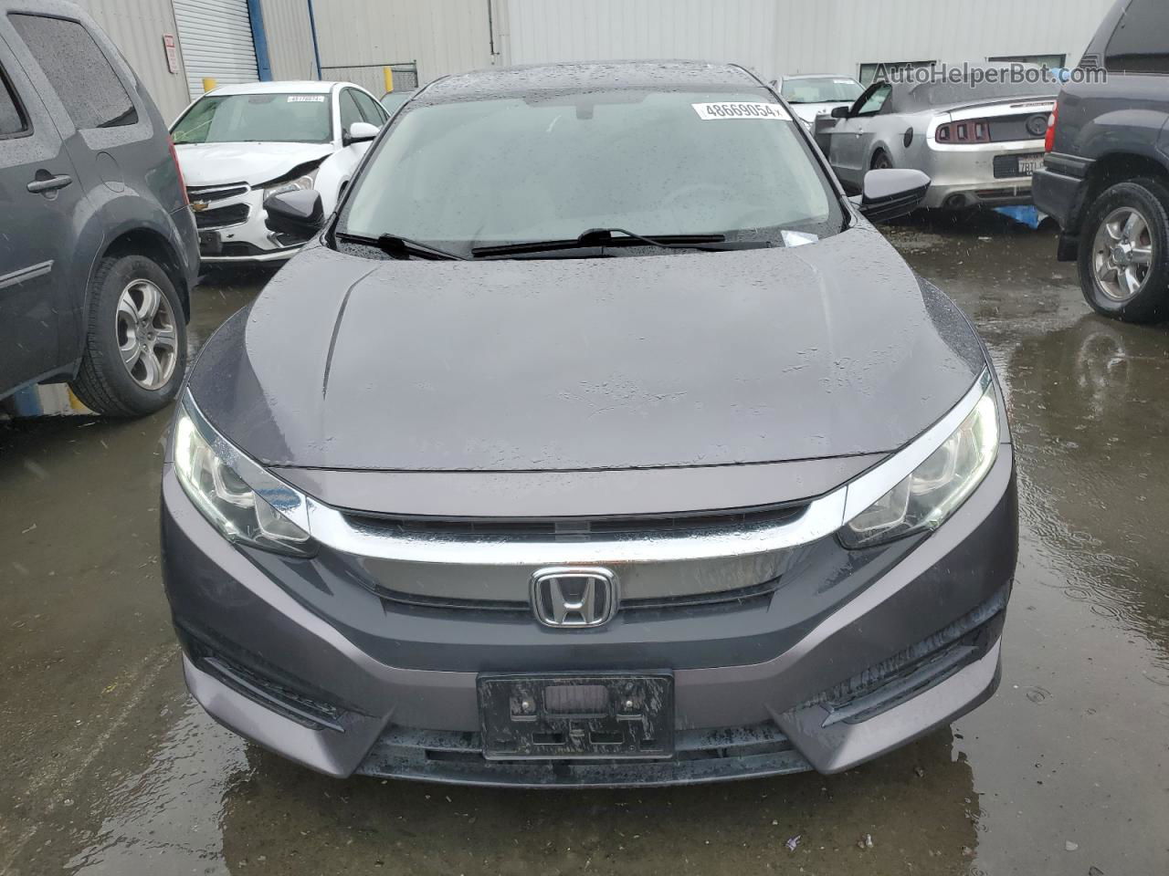 2017 Honda Civic Ex Серый vin: 19XFC2F78HE202718