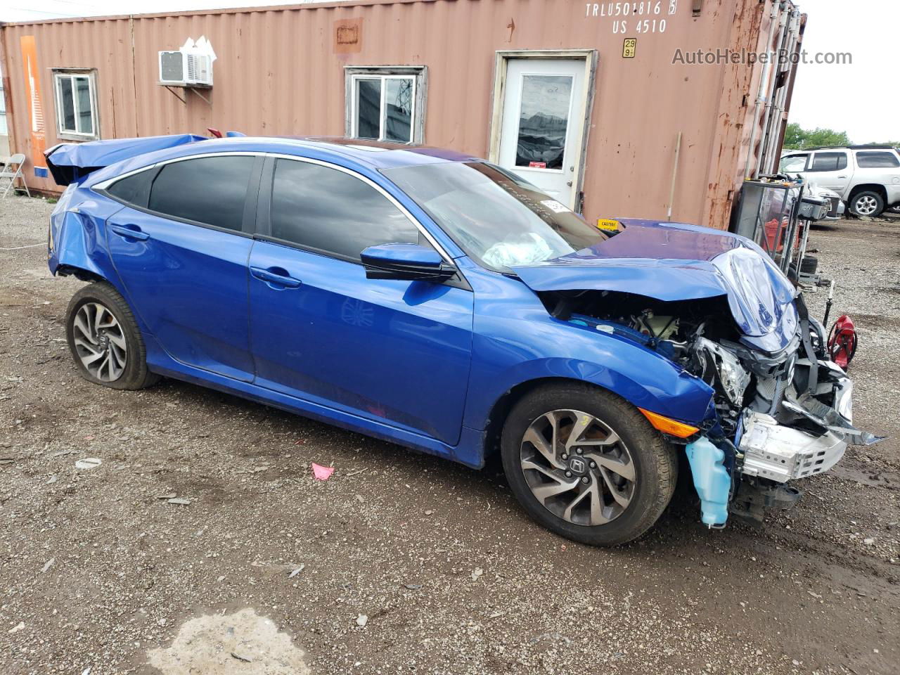 2017 Honda Civic Ex Blue vin: 19XFC2F79HE214151