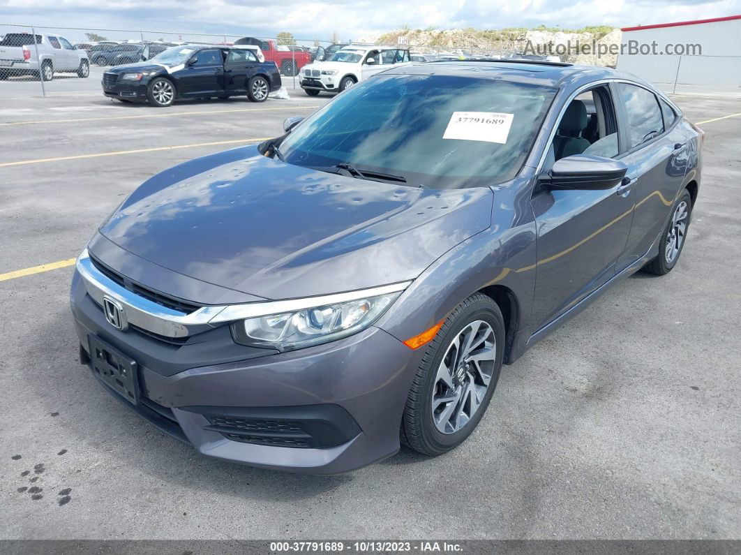 2016 Honda Civic Sedan Ex Gray vin: 19XFC2F7XGE030500