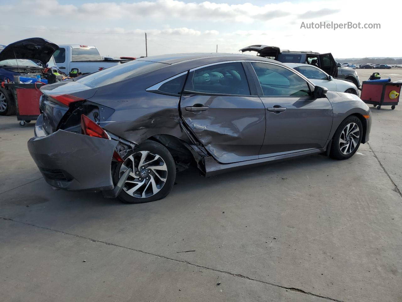2016 Honda Civic Ex Gray vin: 19XFC2F7XGE092124