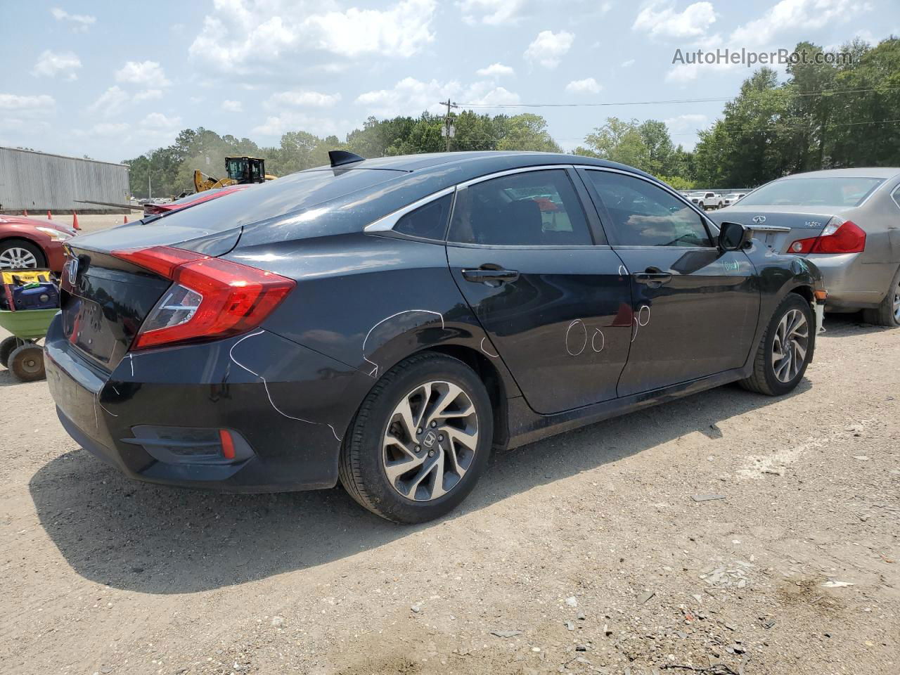 2017 Honda Civic Ex Черный vin: 19XFC2F7XHE003086