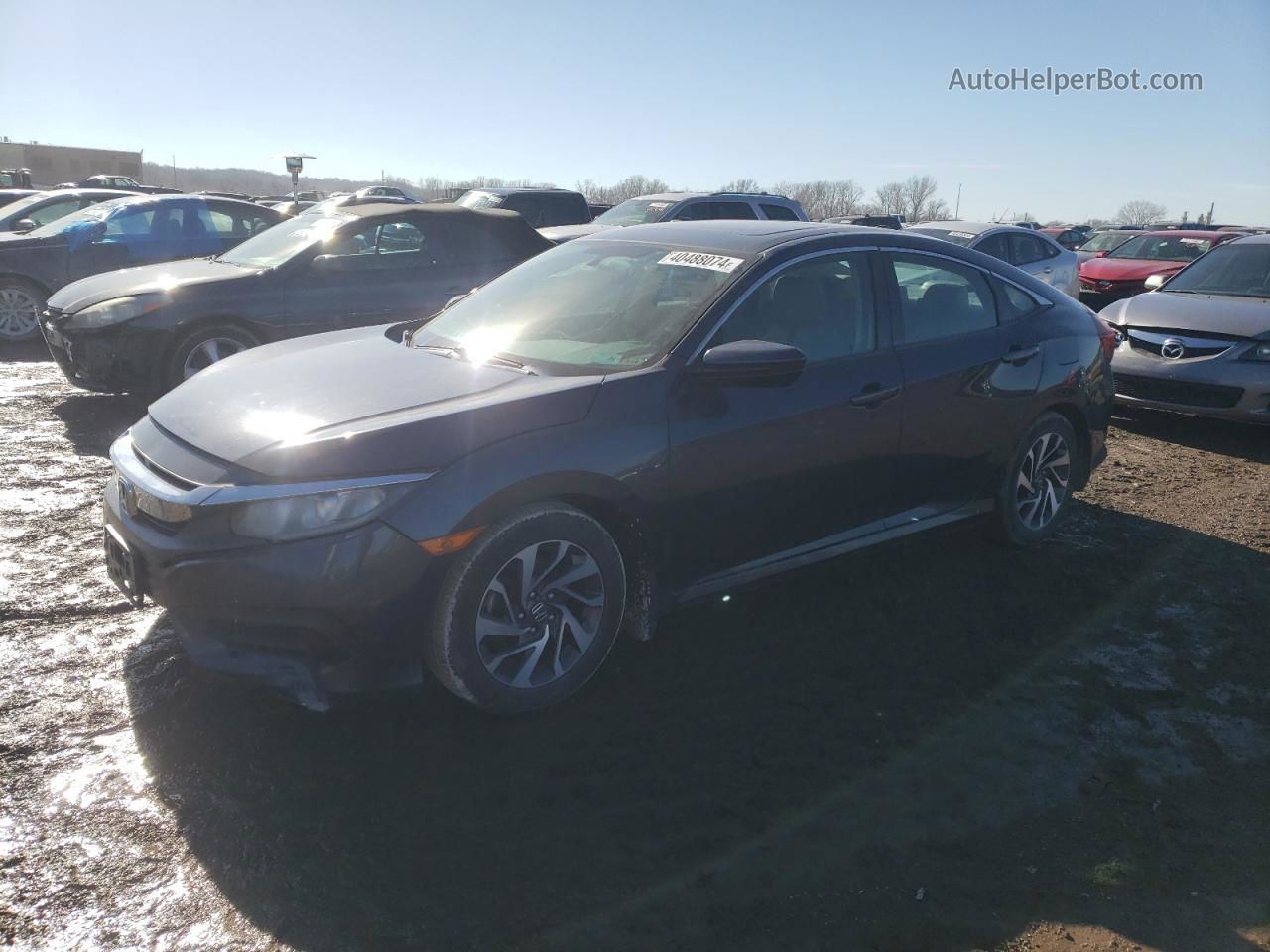 2017 Honda Civic Ex Blue vin: 19XFC2F7XHE013701