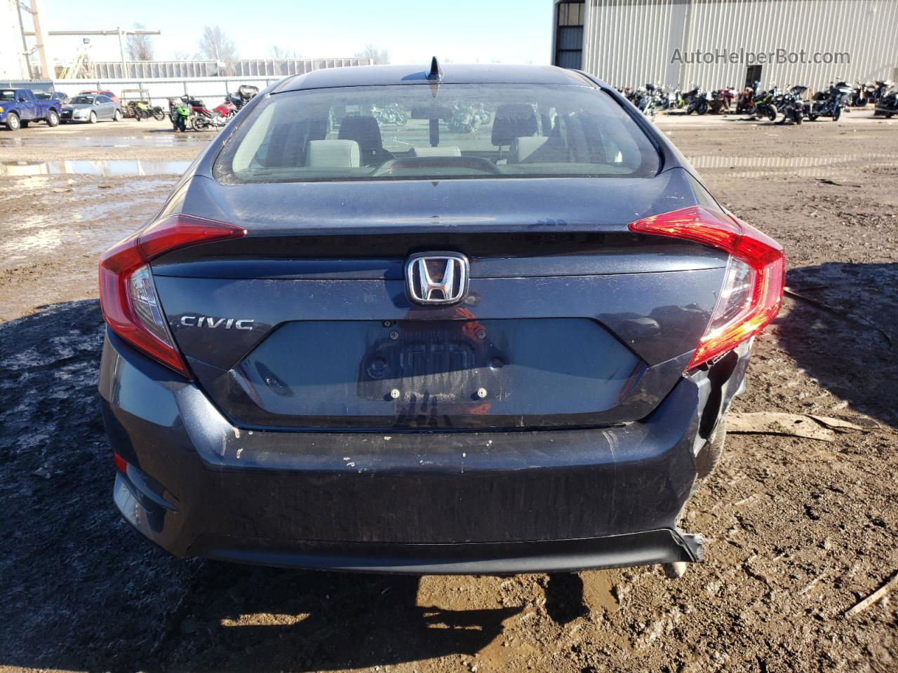 2017 Honda Civic Ex Синий vin: 19XFC2F7XHE013701