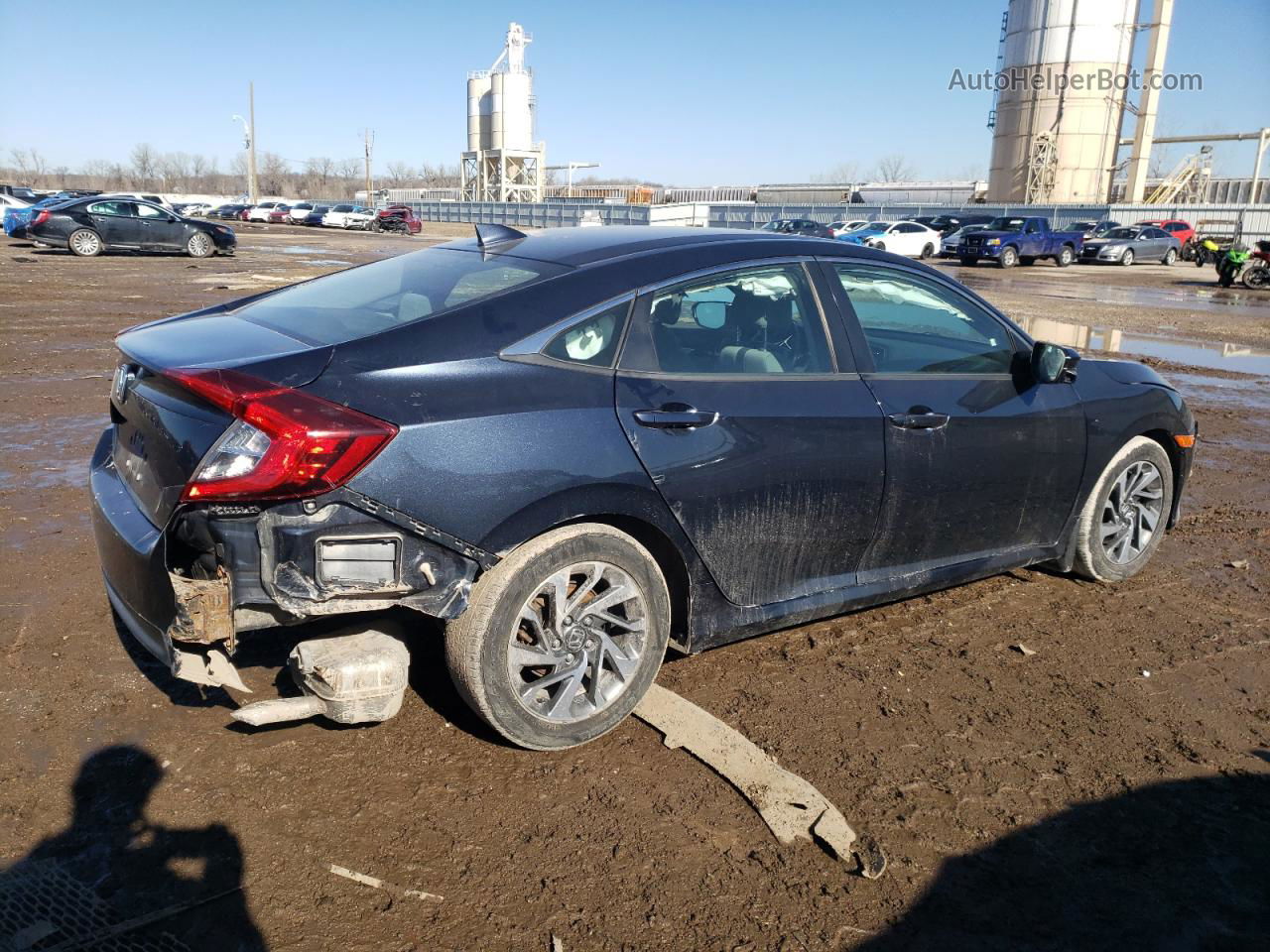 2017 Honda Civic Ex Blue vin: 19XFC2F7XHE013701