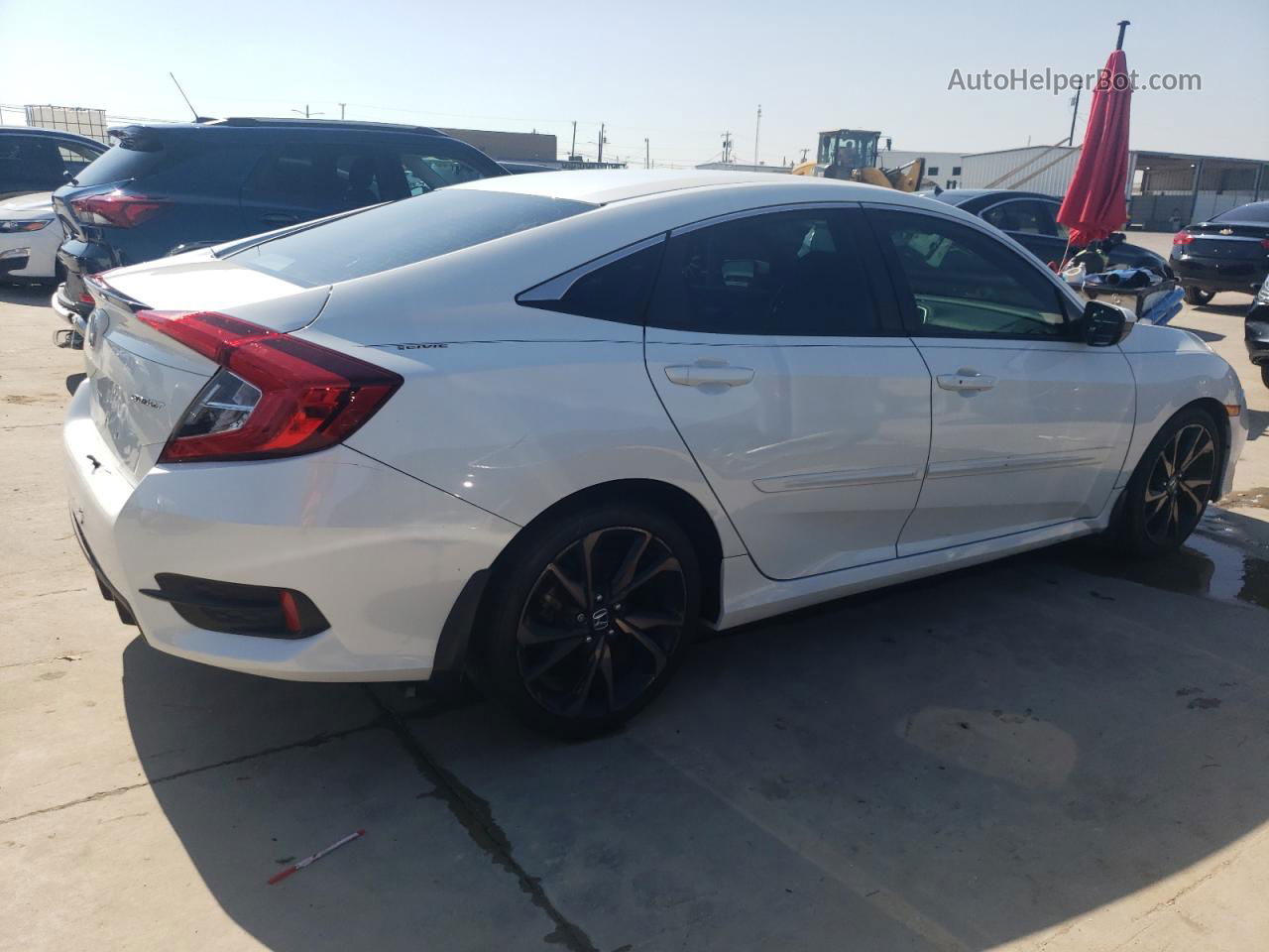 2019 Honda Civic Sport White vin: 19XFC2F80KE005056