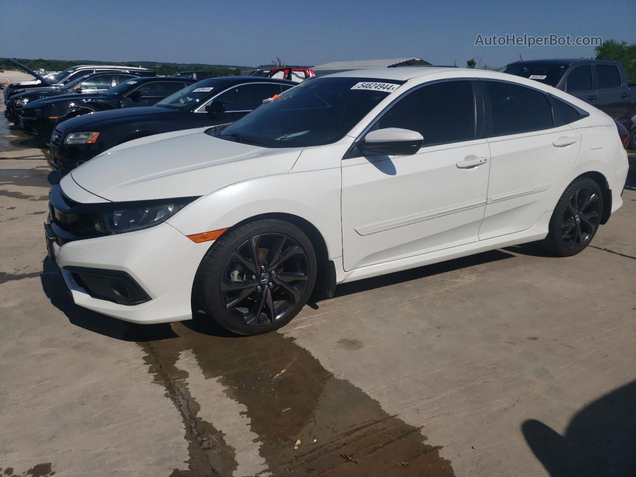 2019 Honda Civic Sport White vin: 19XFC2F80KE005056