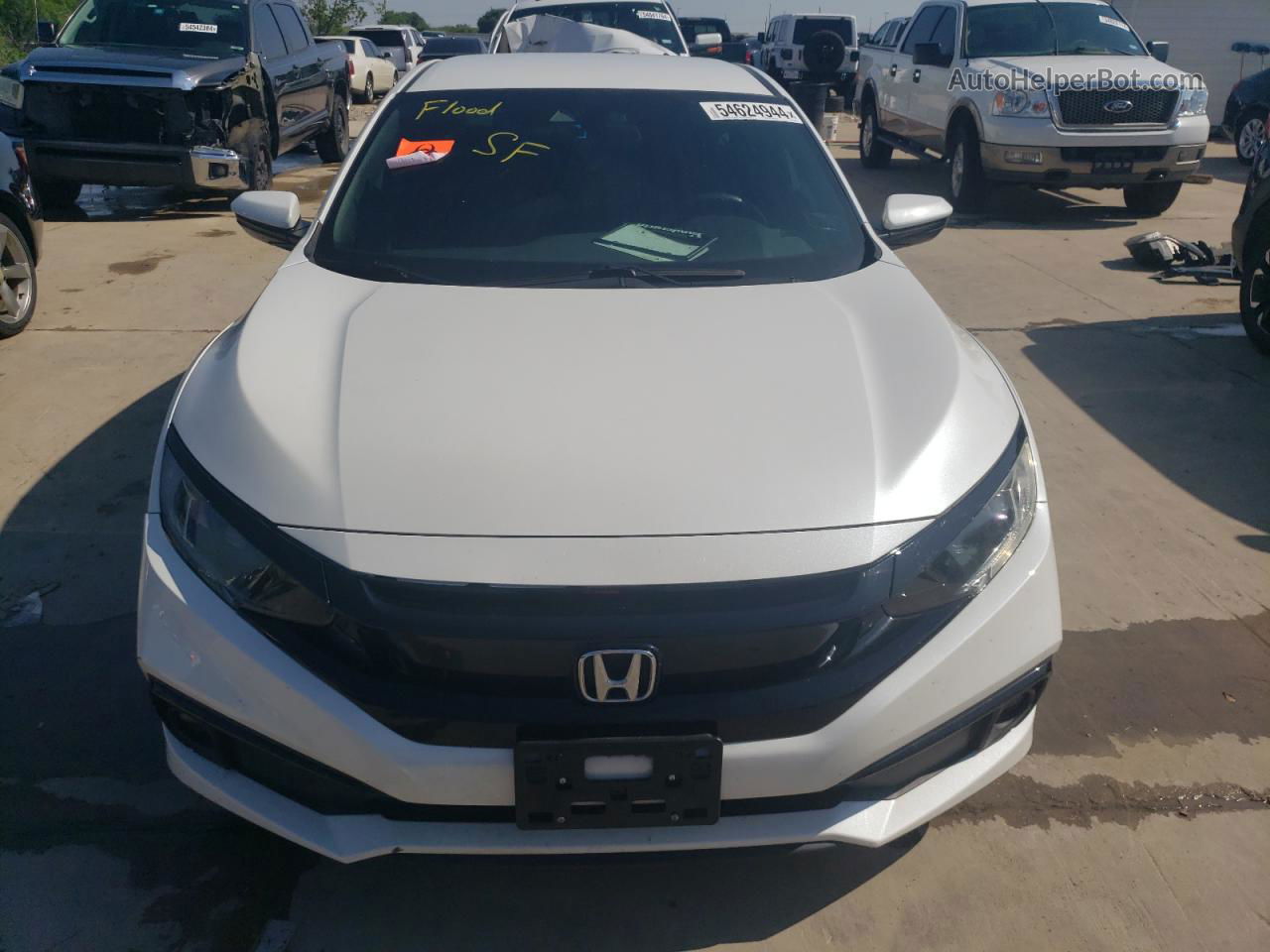 2019 Honda Civic Sport White vin: 19XFC2F80KE005056