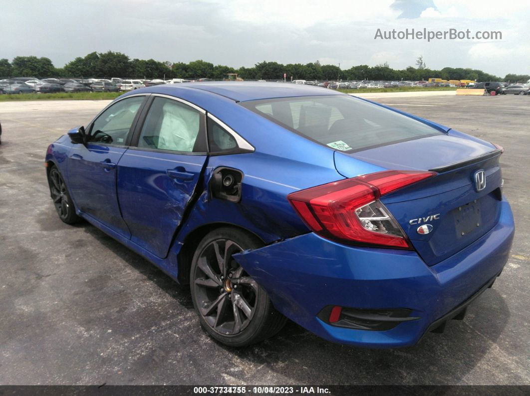 2019 Honda Civic Sport Синий vin: 19XFC2F80KE022813