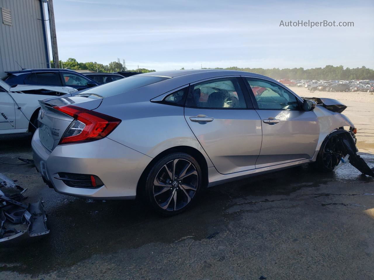 2019 Honda Civic Sport Silver vin: 19XFC2F80KE032306