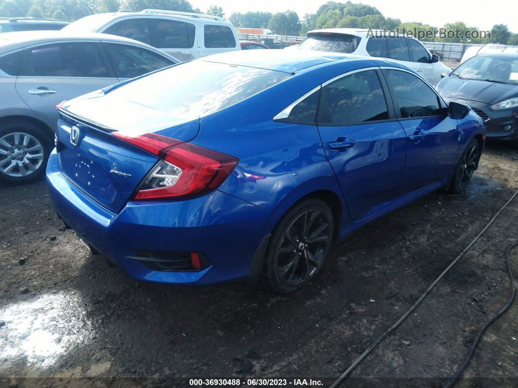 2019 Honda Civic Sedan Sport Blue vin: 19XFC2F80KE044228