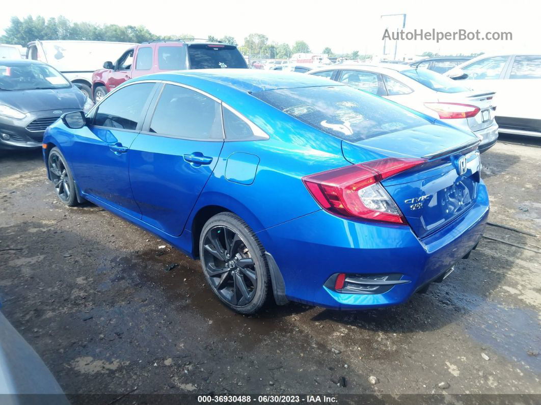 2019 Honda Civic Sedan Sport Blue vin: 19XFC2F80KE044228