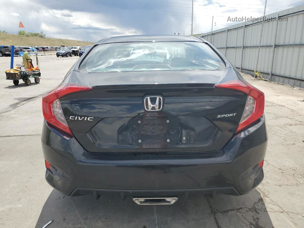 2019 Honda Civic Sport Черный vin: 19XFC2F80KE050398