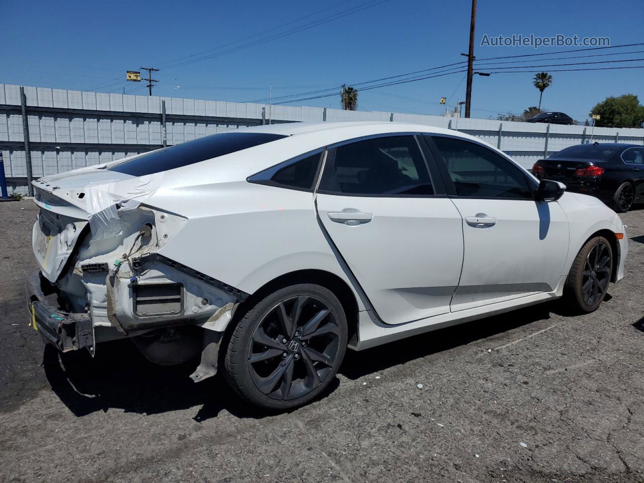 2020 Honda Civic Sport White vin: 19XFC2F80LE214735