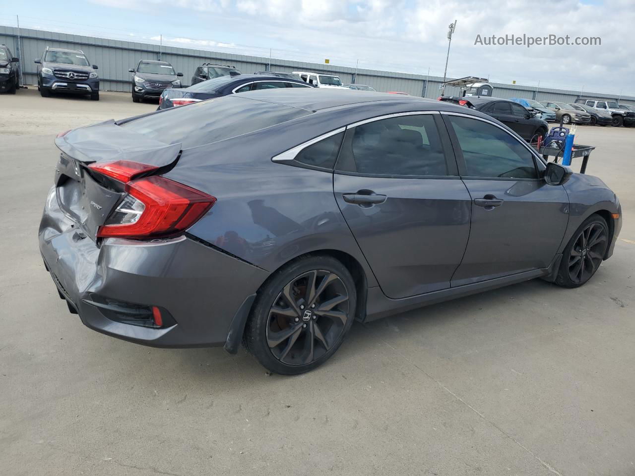 2019 Honda Civic Sport Серый vin: 19XFC2F81KE048806