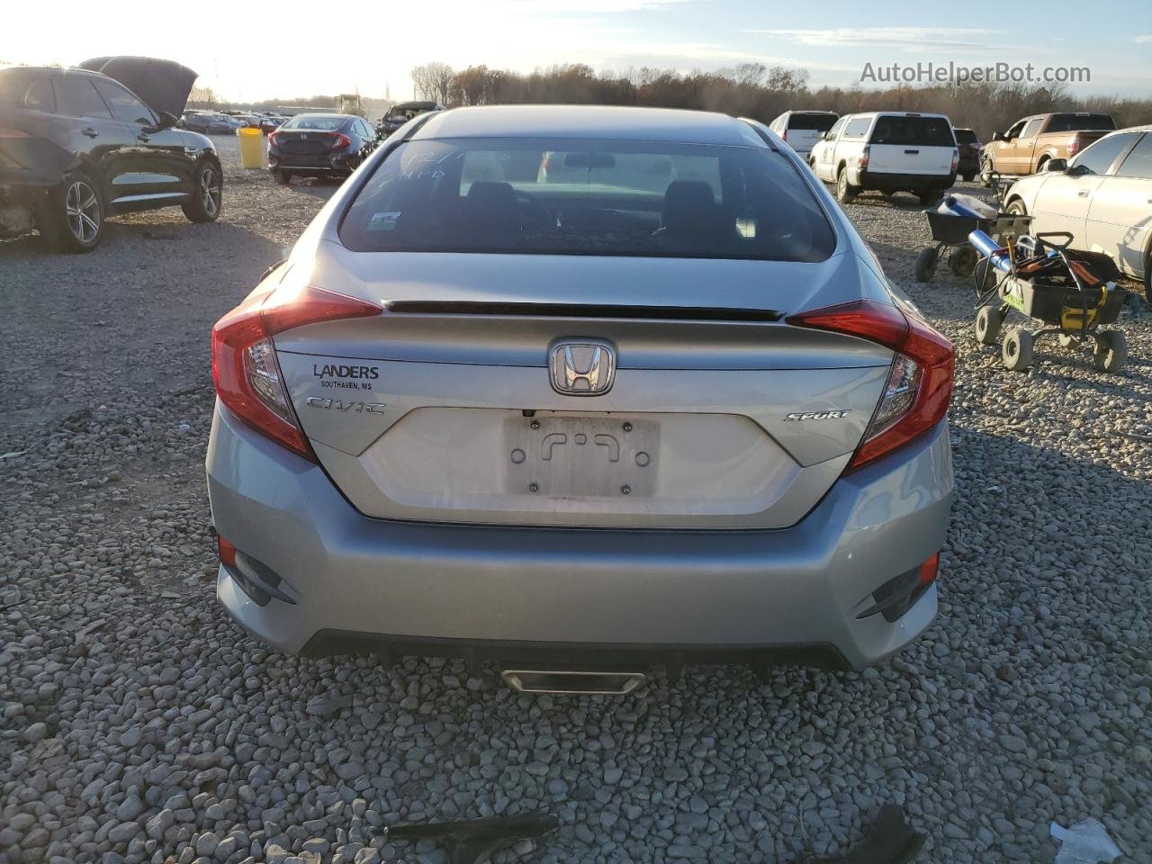 2019 Honda Civic Sport Silver vin: 19XFC2F82KE006113