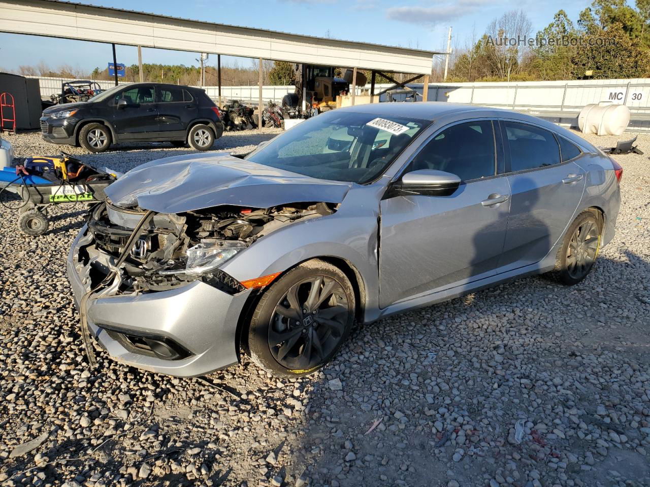 2019 Honda Civic Sport Silver vin: 19XFC2F82KE006113