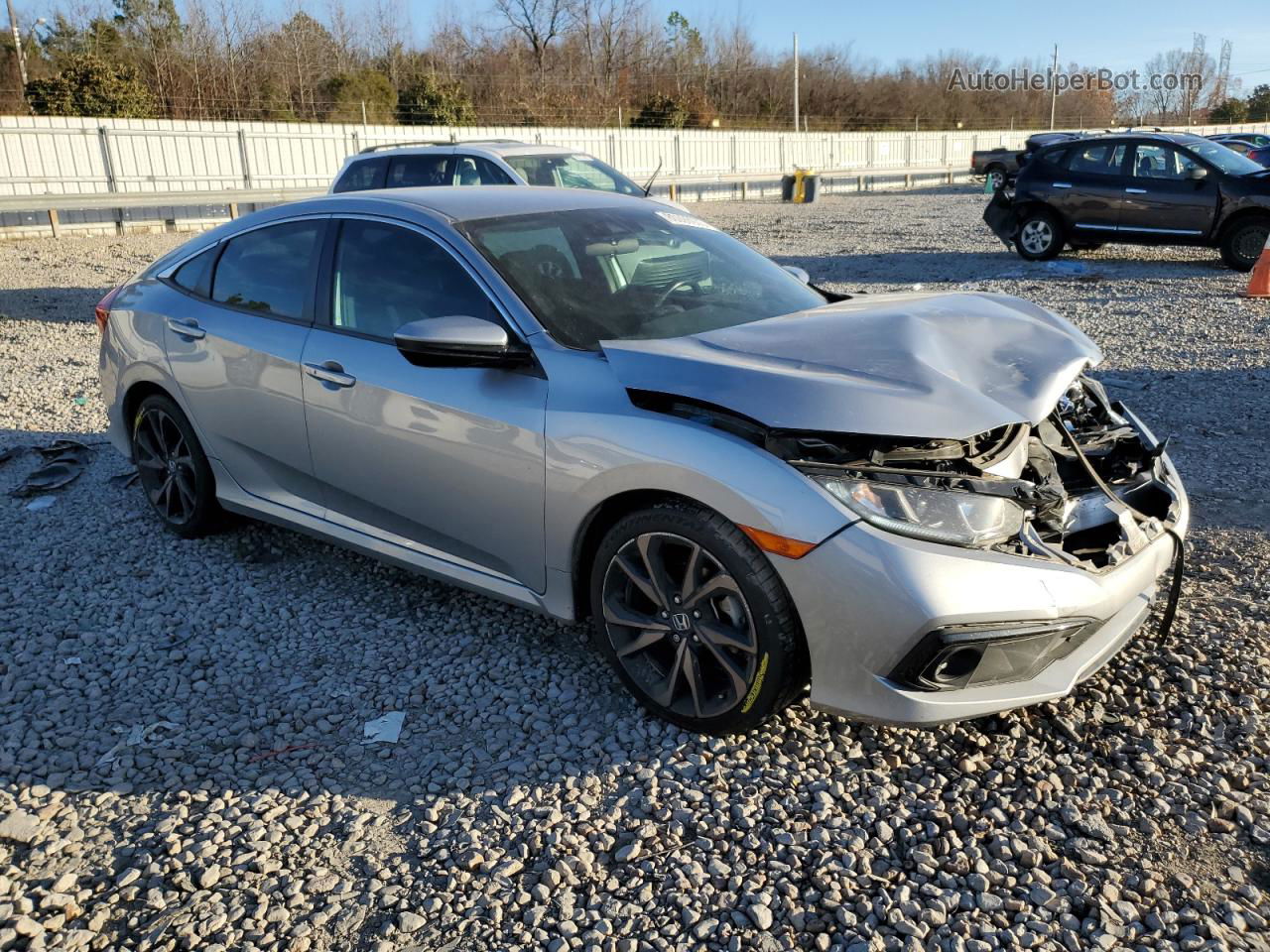 2019 Honda Civic Sport Silver vin: 19XFC2F82KE006113