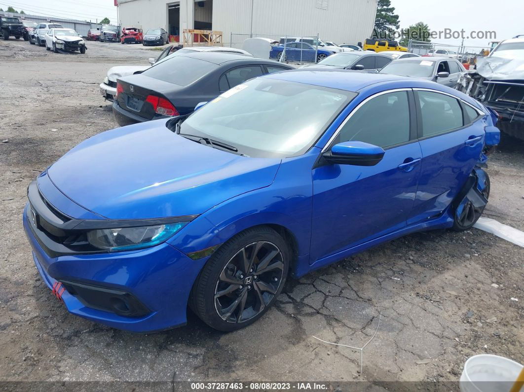 2019 Honda Civic Sedan Sport Blue vin: 19XFC2F82KE022831