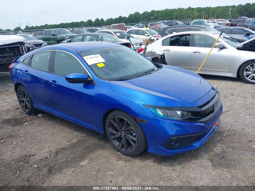2019 Honda Civic Sedan Sport Blue vin: 19XFC2F82KE022831