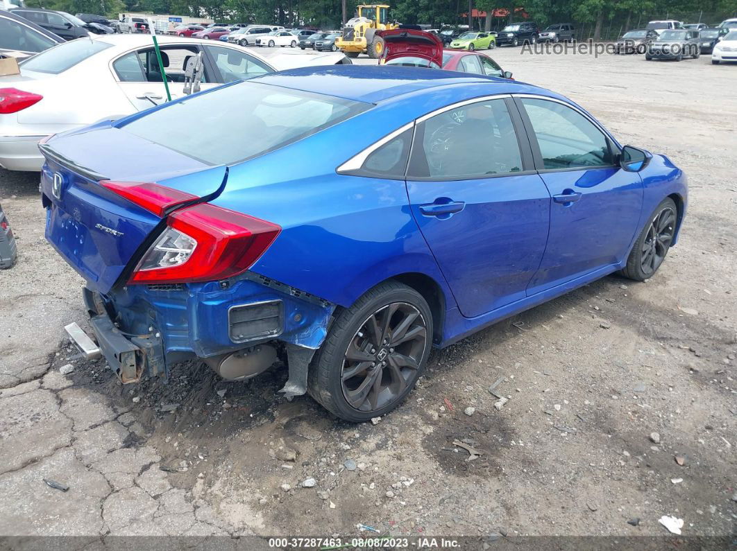 2019 Honda Civic Sedan Sport Blue vin: 19XFC2F82KE022831