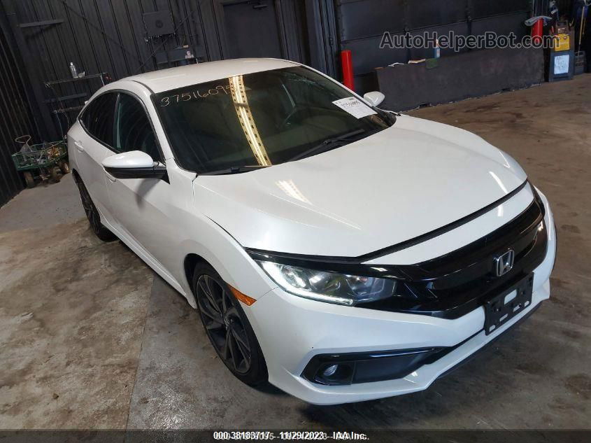 2019 Honda Civic Sport White vin: 19XFC2F82KE202505