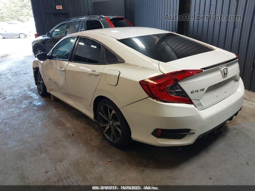 2019 Honda Civic Sport White vin: 19XFC2F82KE202505