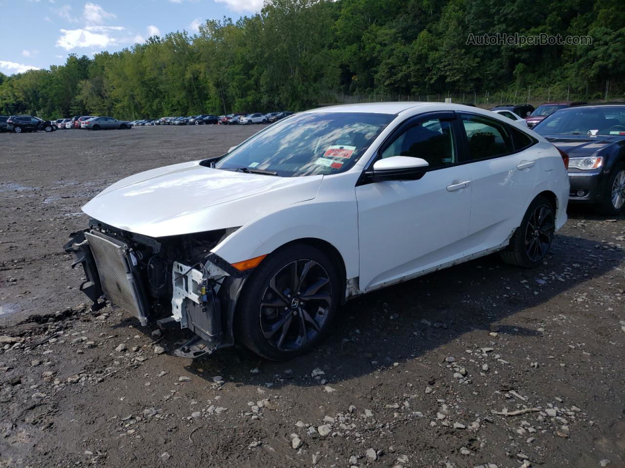 2019 Honda Civic Sport White vin: 19XFC2F82KE213617