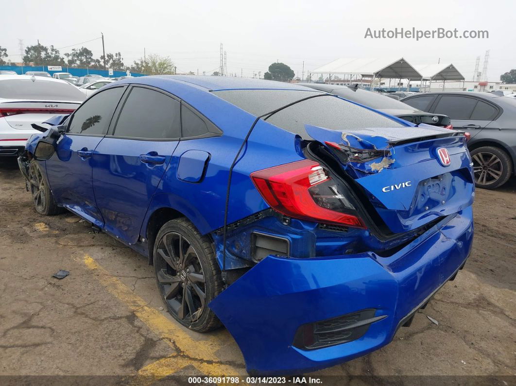 2020 Honda Civic Sedan Sport Blue vin: 19XFC2F82LE202960