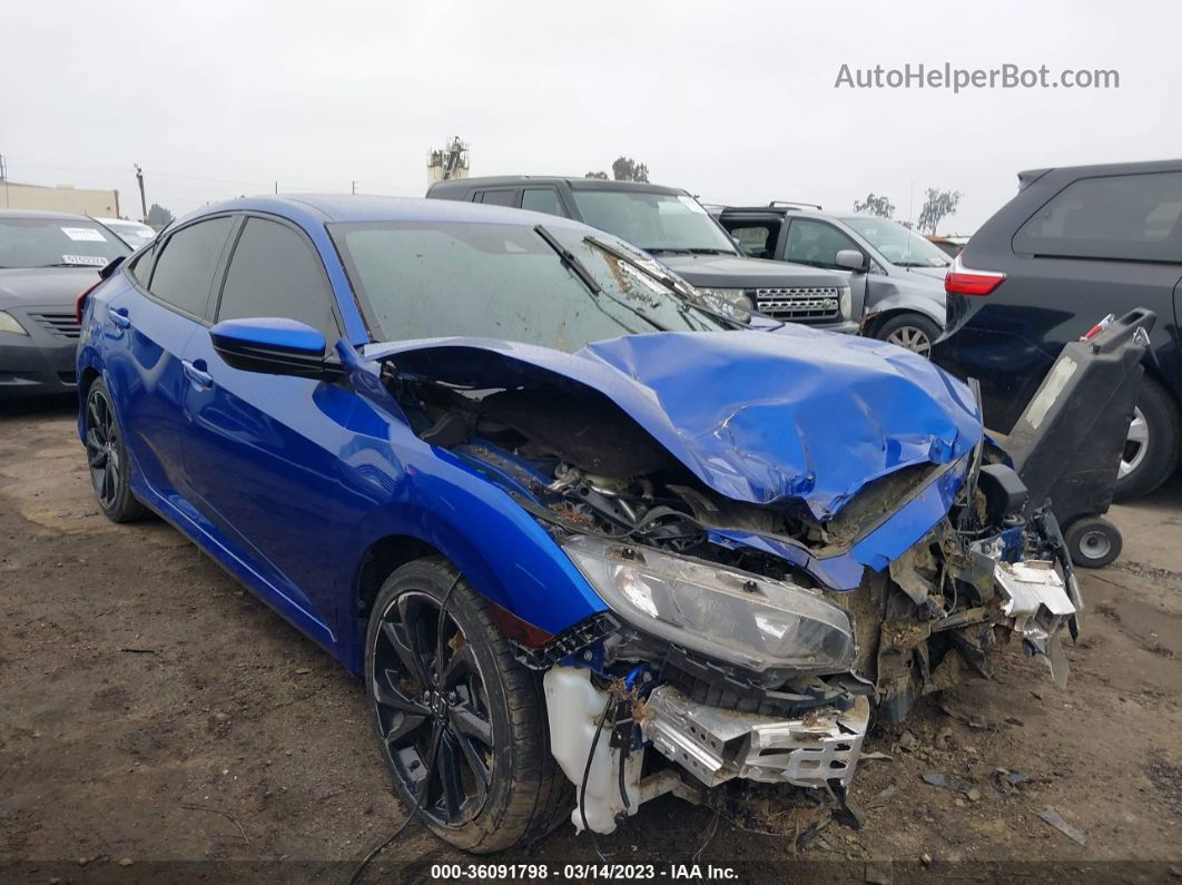 2020 Honda Civic Sedan Sport Blue vin: 19XFC2F82LE202960