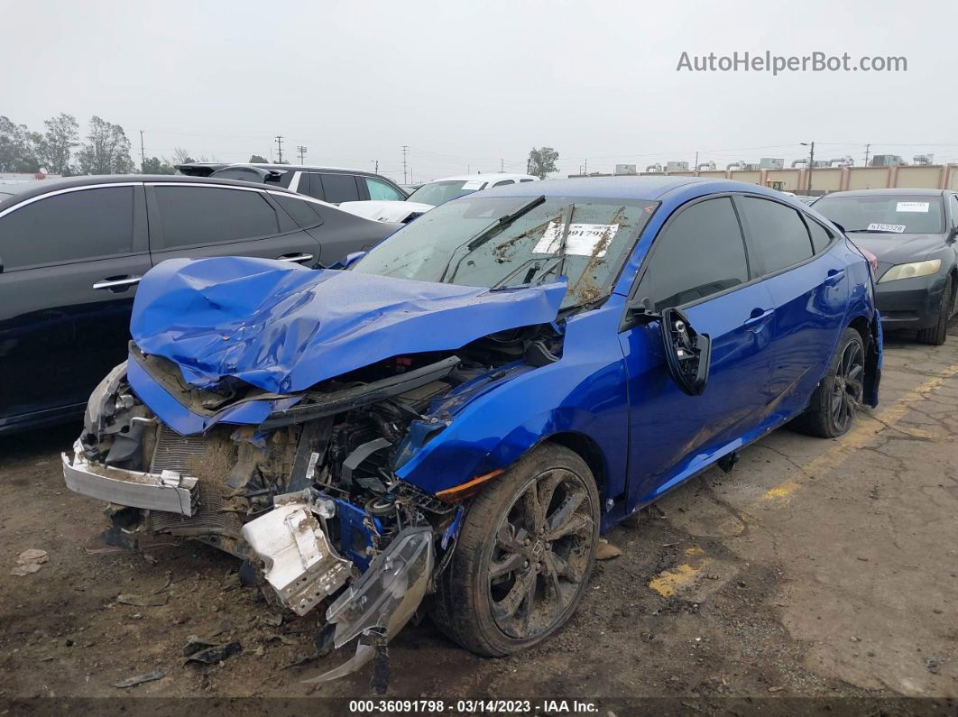 2020 Honda Civic Sedan Sport Blue vin: 19XFC2F82LE202960