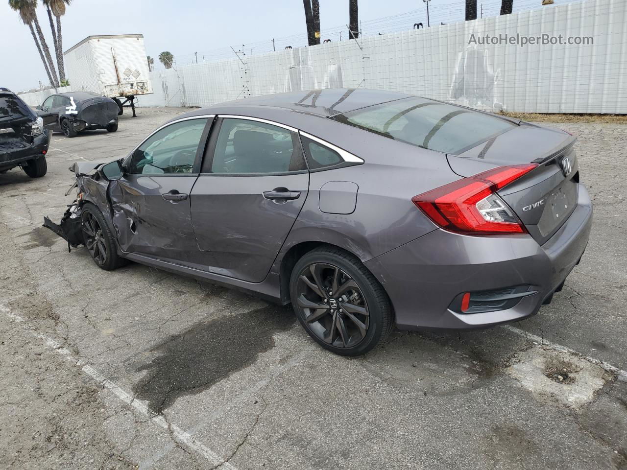 2020 Honda Civic Sport Gray vin: 19XFC2F82LE214042