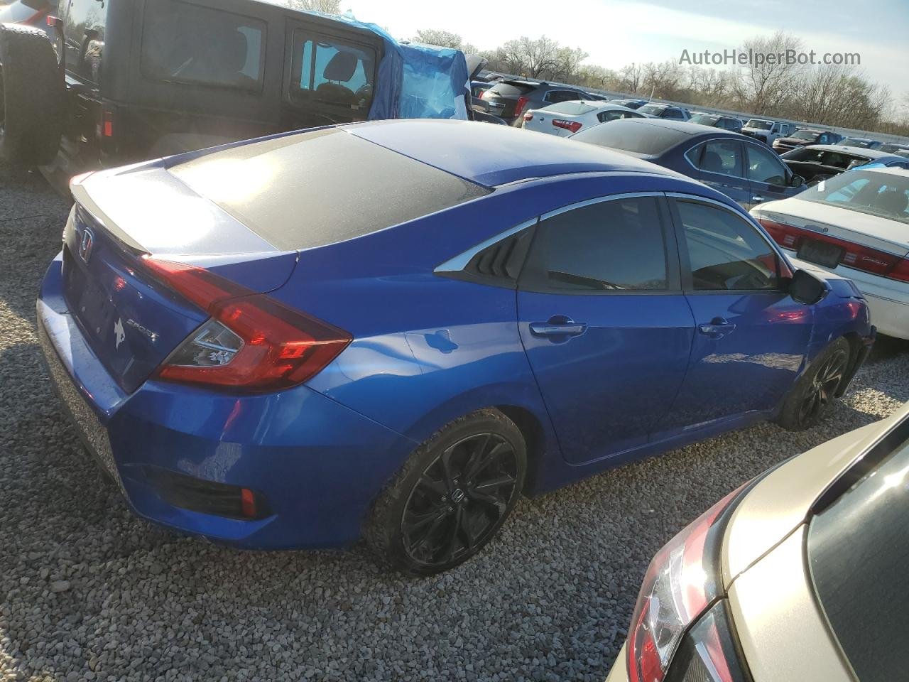 2019 Honda Civic Sport Blue vin: 19XFC2F83KE014463