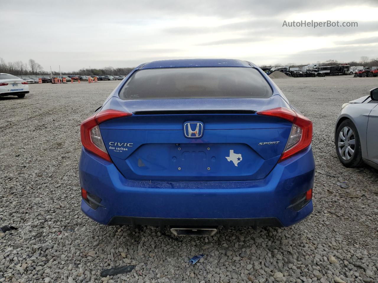 2019 Honda Civic Sport Синий vin: 19XFC2F83KE014463