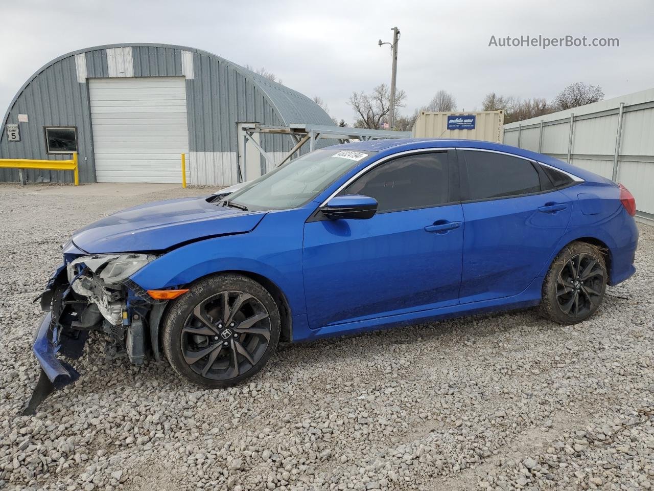 2019 Honda Civic Sport Blue vin: 19XFC2F83KE014463