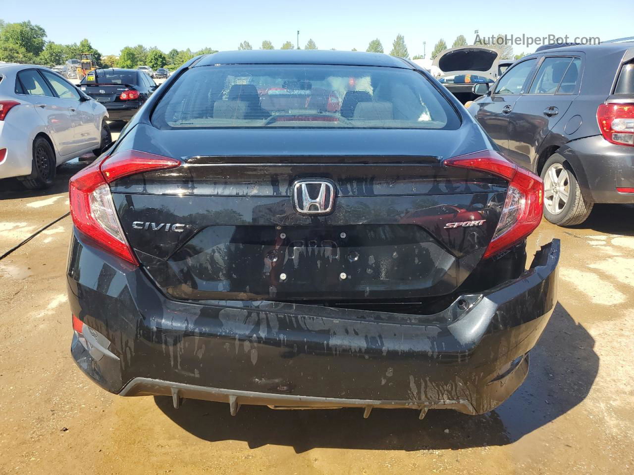 2019 Honda Civic Sport Черный vin: 19XFC2F83KE023440