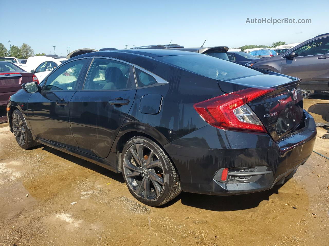 2019 Honda Civic Sport Черный vin: 19XFC2F83KE023440